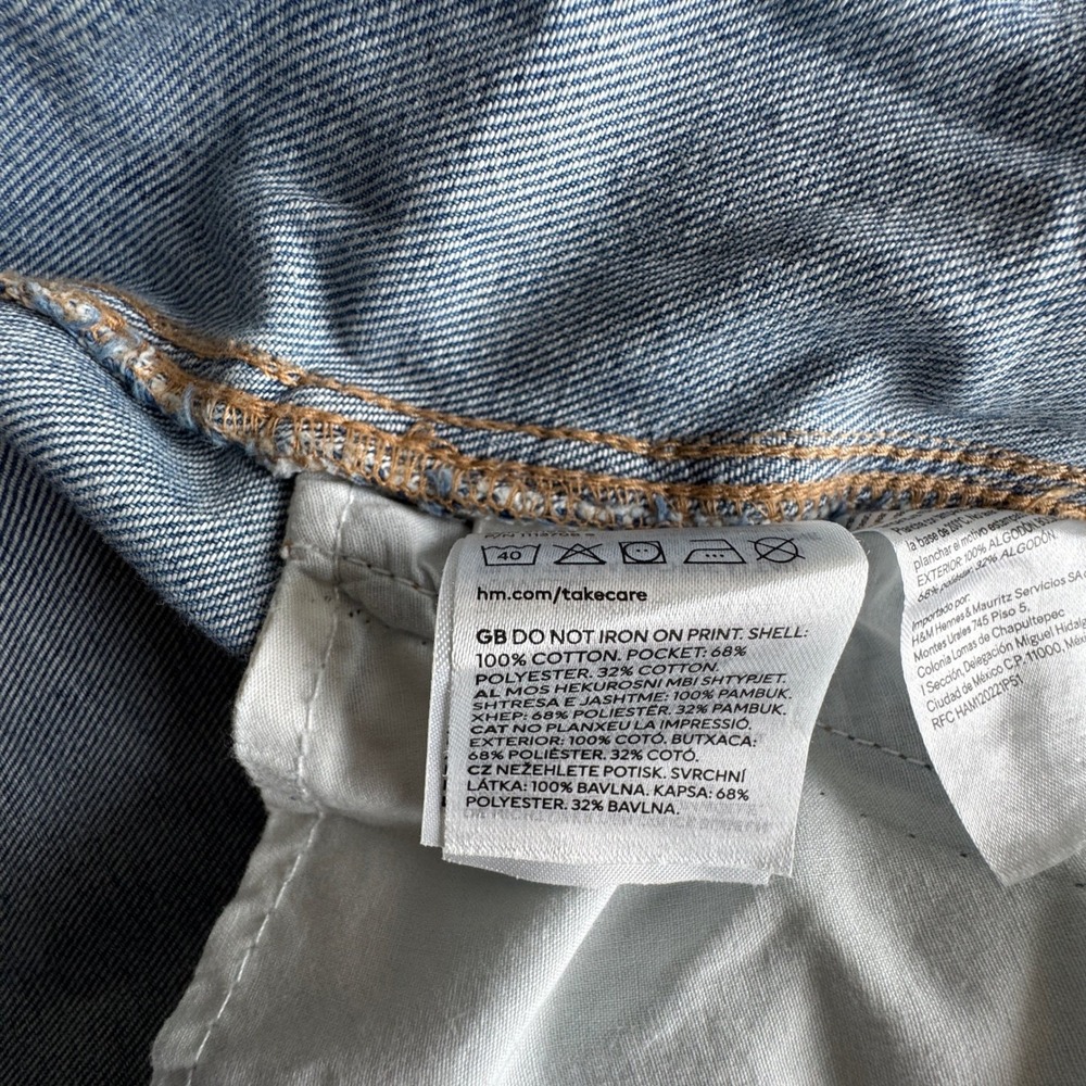 H&M Disney Minnie Mouse Girls Blue Denim Skirt Paperbag Waist Size 10 NWT - Picture 4 of 5
